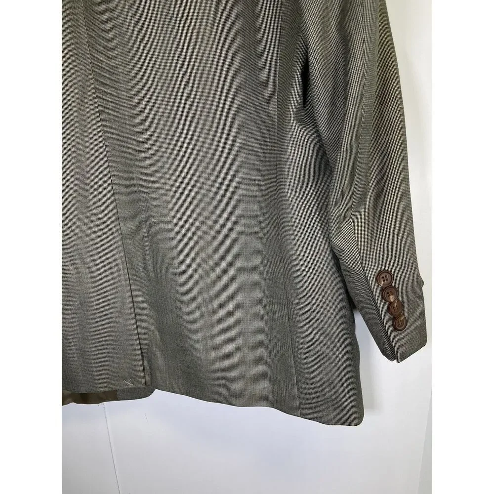 Ralph Lauren Mens 46L‎ Beige Check Soft Blazer Sport Coat Suit Jacket Lined